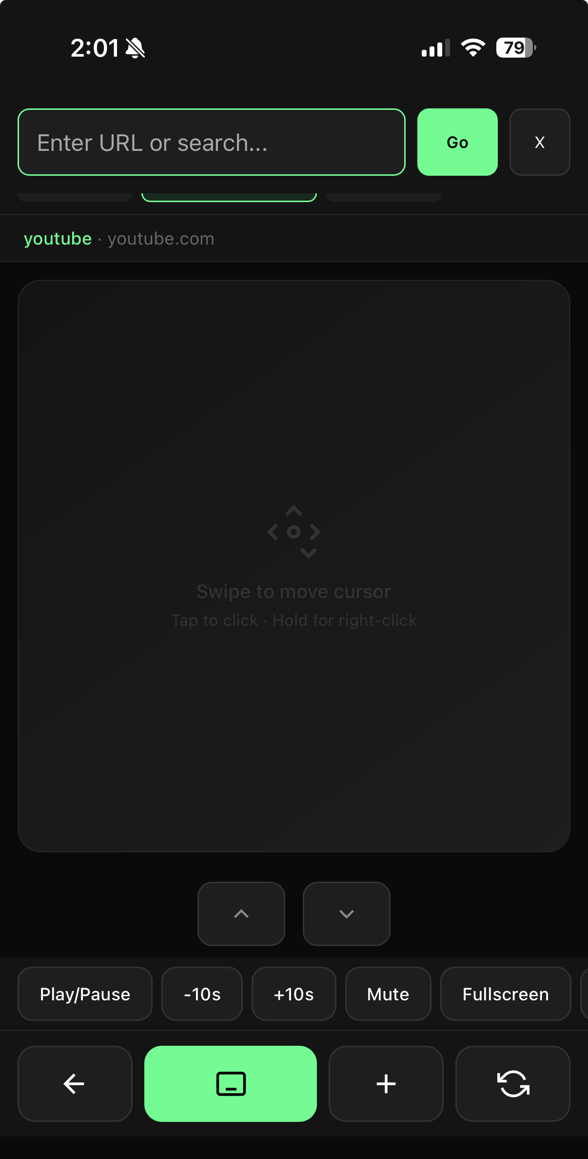 Open new tab with URL input